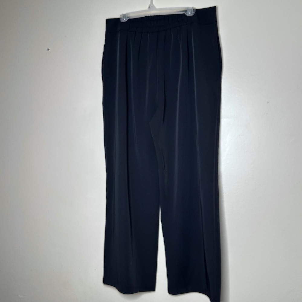NWT Halara Pants Pleated High Waisted Black Wide Leg Trouser size XL - Picture 6 of 10